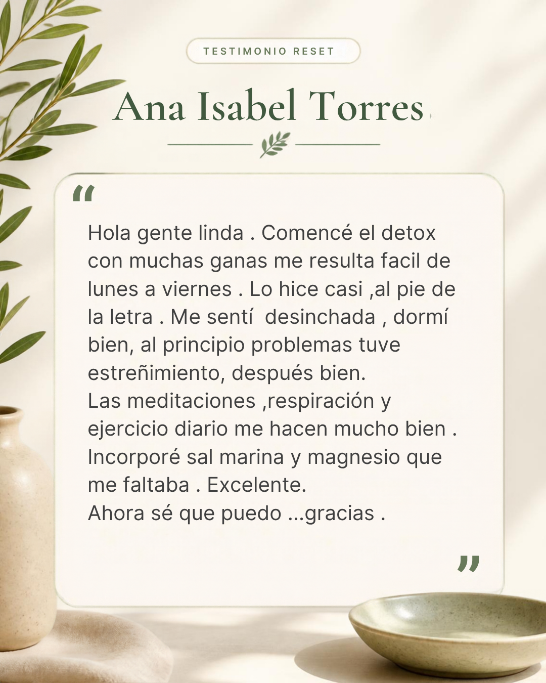 Testimonio de Ana Isabel Torres