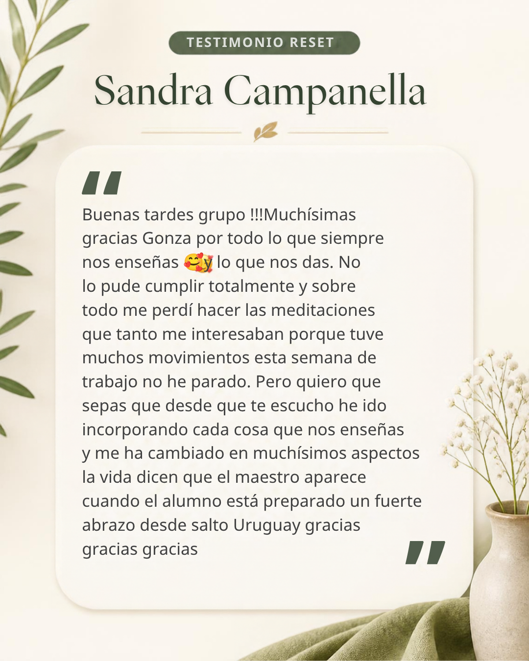 Testimonio de Sandra Campanella