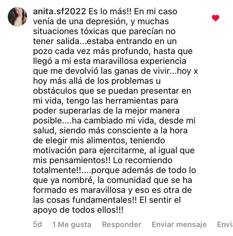 Testimonio de Anita sobre el programa de meditación y autosanación